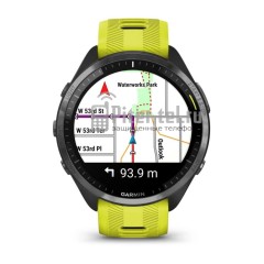 Умные часы Garmin Forerunner 965 черные, темно-серый DLC титановый безель, с желто-черным ремешком