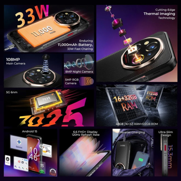 Смартфон Oukitel WP55 Ultra 12/512Gb Black