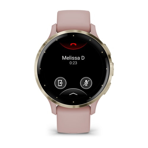 Умные часы Garmin Venu 3S 41mm Advanced GPS Smartwatch Pink Dawn Gold с розовым ремешком